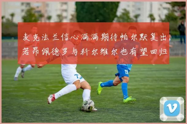 麦克法兰信心满满期待帕尔默复出若昂佩德罗与科尔维尔也有望回归